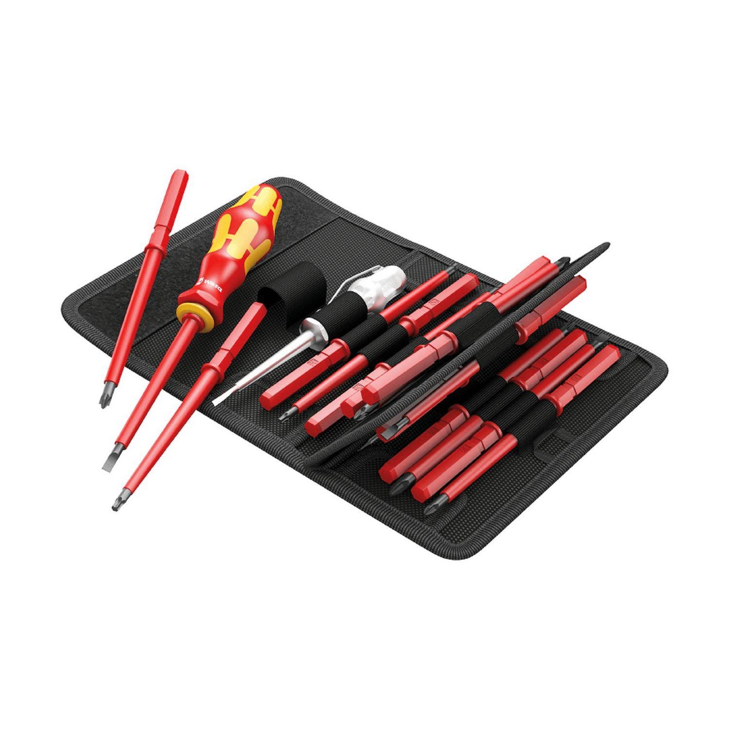 Комплект отвертки 1000V VDE Wera Kraftform Kompakt VDE 60 i/65 i/67 i/16, 05006607001 - SB/PH/PZ/TX/SW, 16 бр.