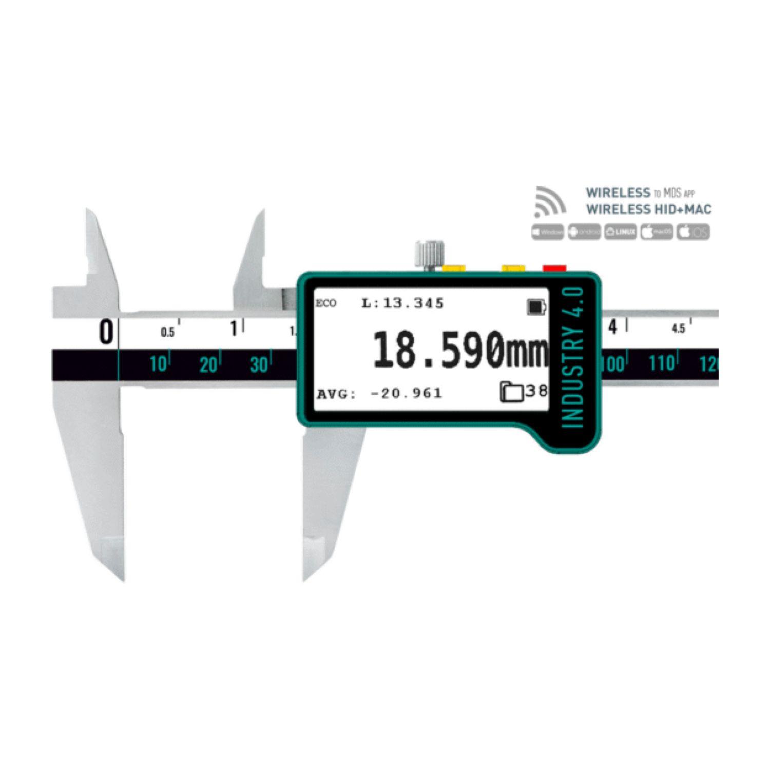 Дигитален шублер Microtech DataMet E-ink – 150 мм, кръгъл дълбокомер