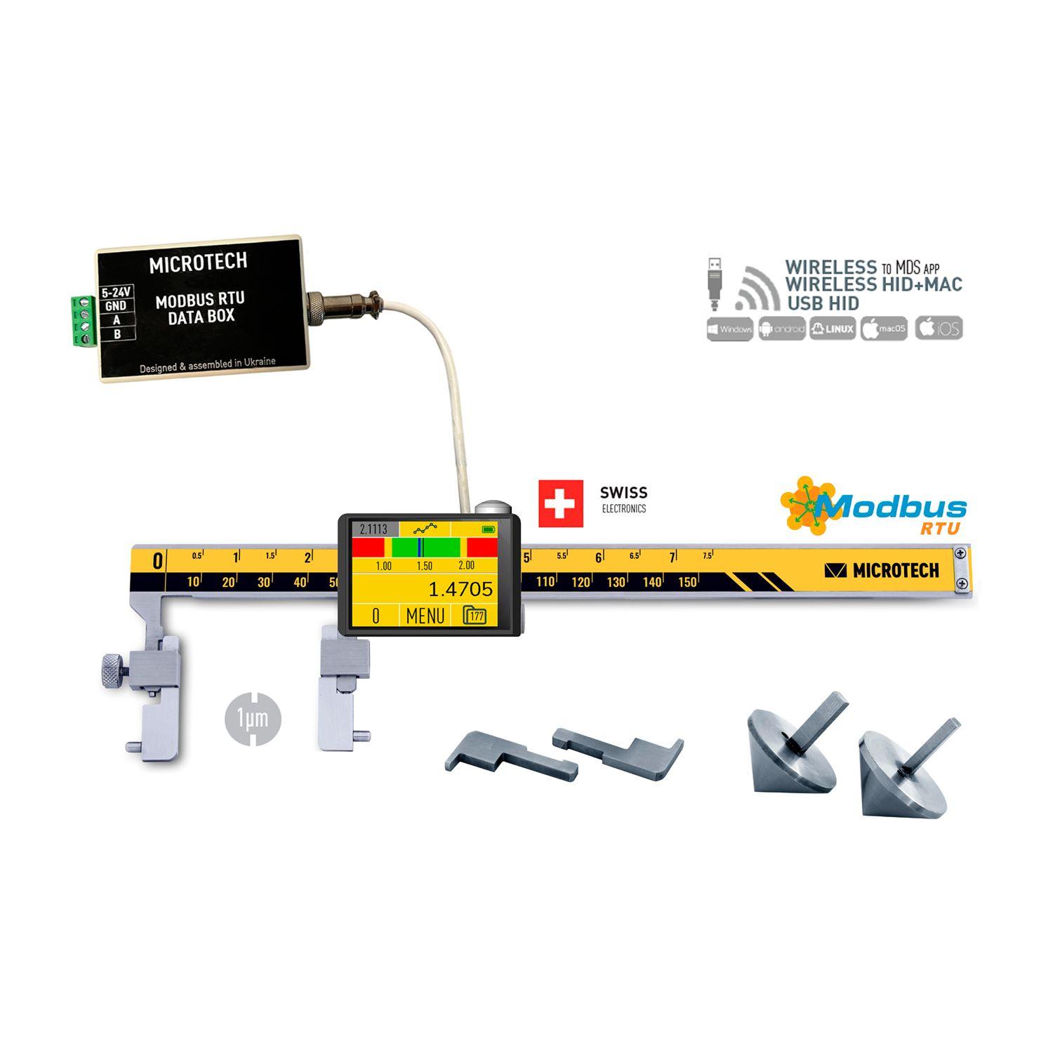 Дигитален шублер Microtech DataMet eForce MODBUS - 300 мм, 0,001 мм