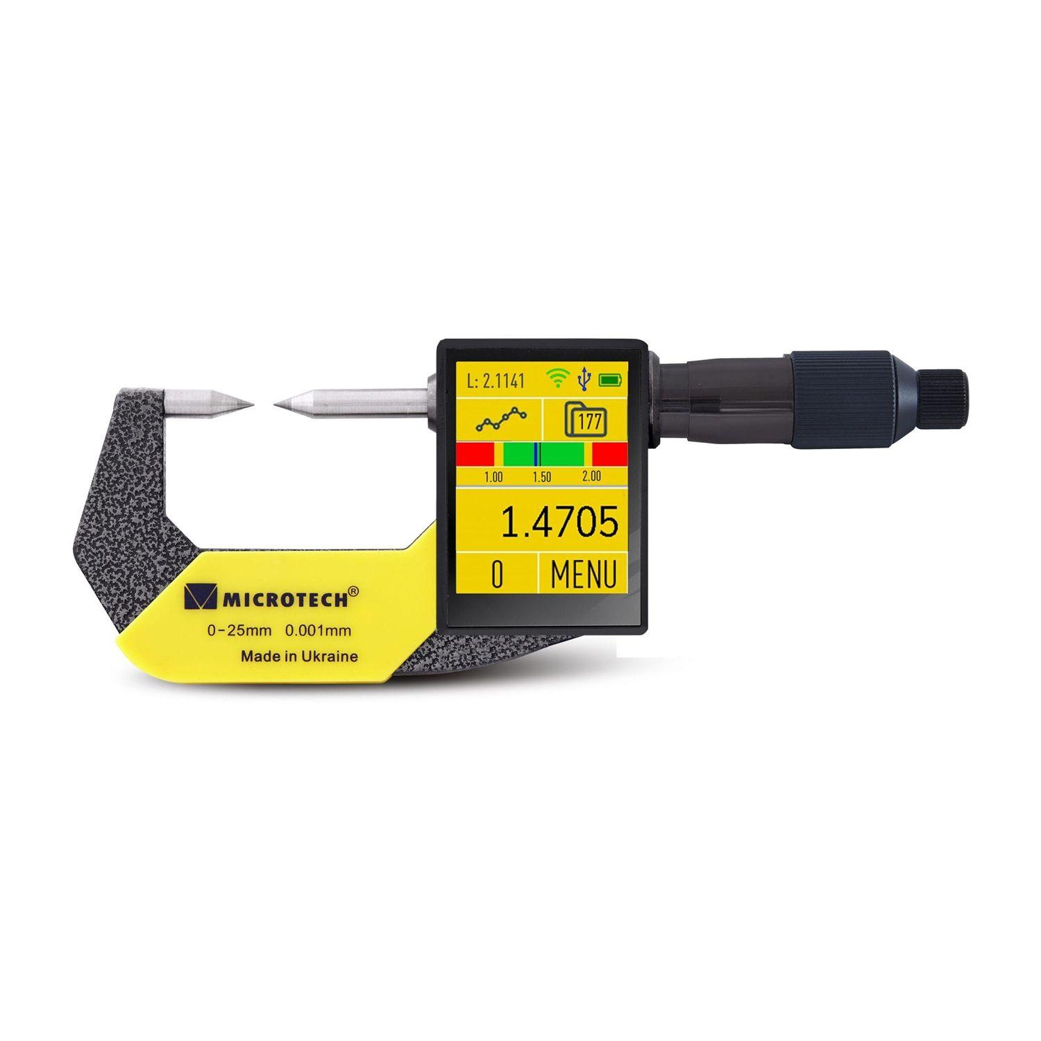 Микрометър с остри наковални Microtech DataMet 0–25 мм | Arizona.bg