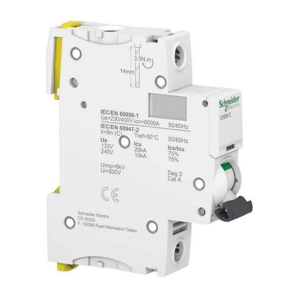Автоматичен прекъсвач Schneider Acti9 iC60N, 1P, 50A