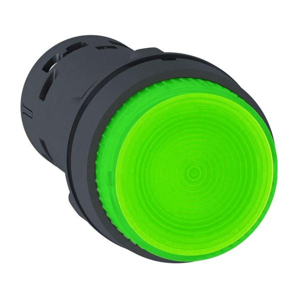 Светещ LED зелен бутон с връщане без надписи Schneider XB7NW33M1, 1НО