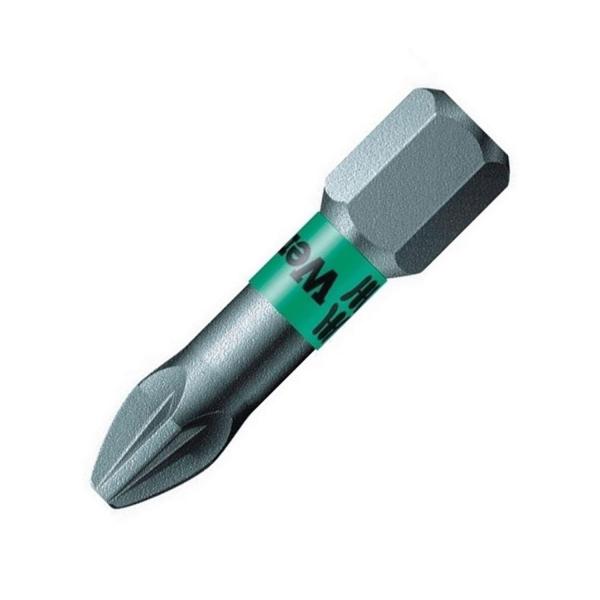 Накрайник бит PZ/S Pozidriv кръстат Wera 855/1 BTZ - PZ 2, 25 mm, 1/4 inch