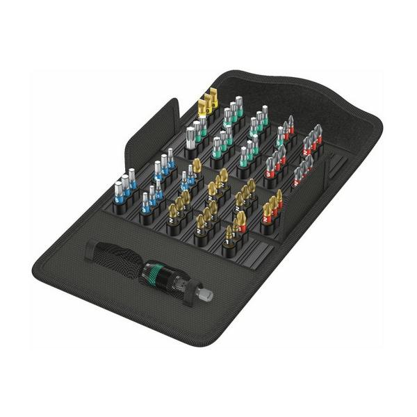 Комплект битове с магнитен държач Wera Bit-Safe 61 BiTorsion 1, 05057441001 - PH/PZ/SB/TX/SW, 61 бр.