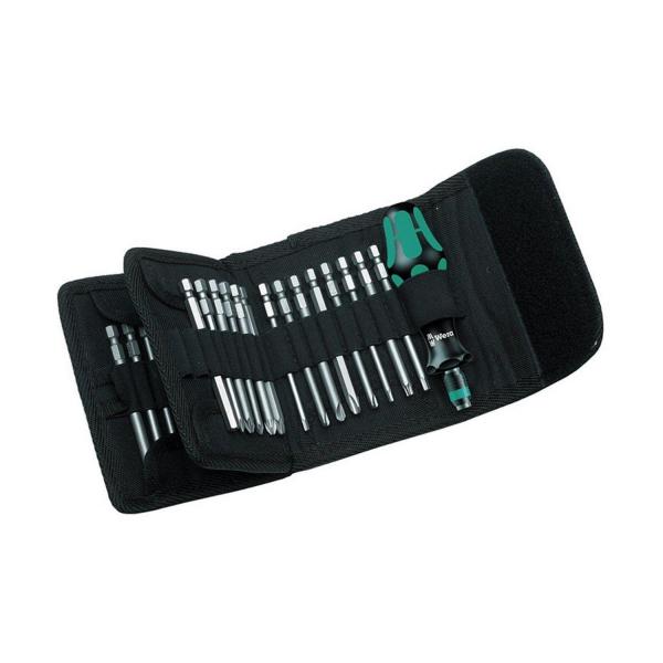 Комплект битове с магнитен държач Wera Kraftform Kompakt 62, 05059297001 - PH/PZ/SB/TX/SW/SP/RB/TS/TW, 33 бр.
