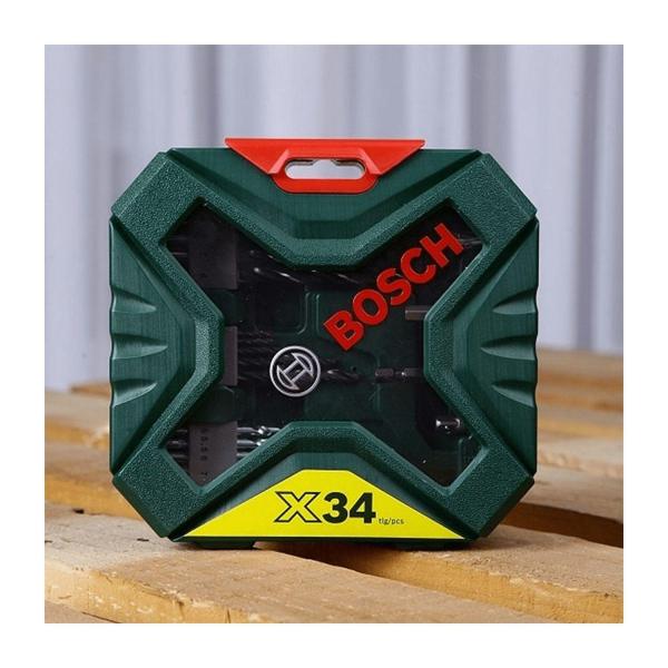 Комплект накрайници със свредла Bosch X-Line, 2607010608 - 34 части