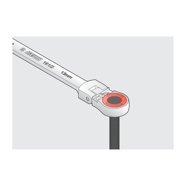 Звездогаечен ключ с тресчотка и подвижна глава Unior 161/2 - 18 mm
