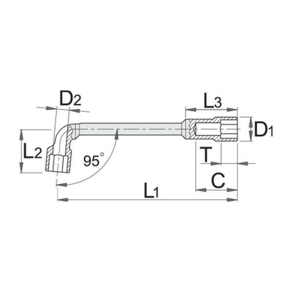 Глух ключ лула Unior 176, 609126 - 30 mm