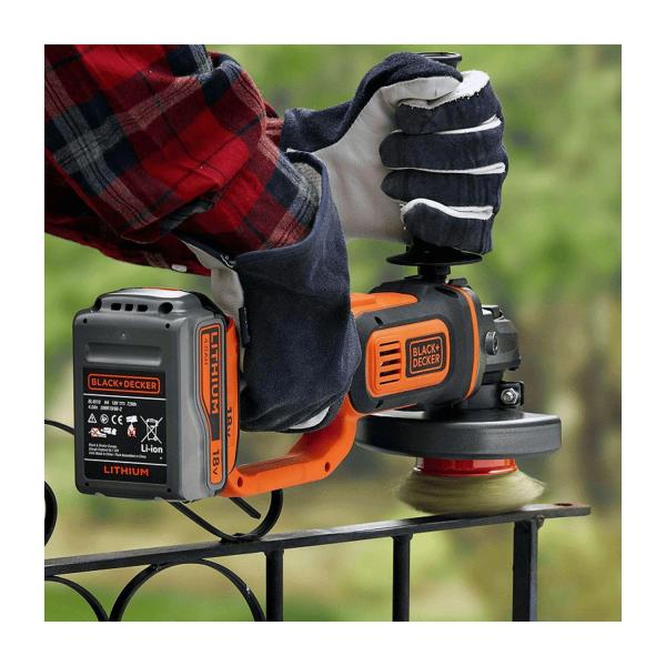 Акумулаторен ъглошлайф Black & Decker BCG720M1 – 18 V, 125 мм, 1x4 Ah