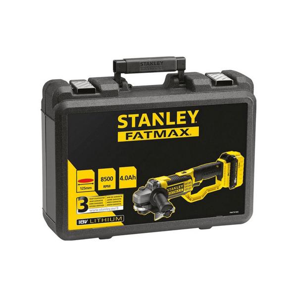 Акумулаторен ъглошлайф Stanley FMC761M2 - 125 мм, 18 V, 2x4 Ah, 8500 об/мин
