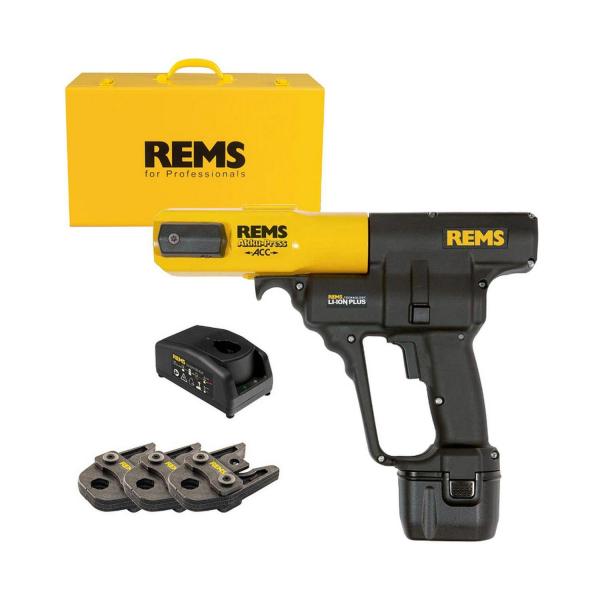 Радиална преса за кримпване на пресфитинги Rems Akku-Press ACC - 14.4 V, 3.2 Ah, ф 10-108 mm