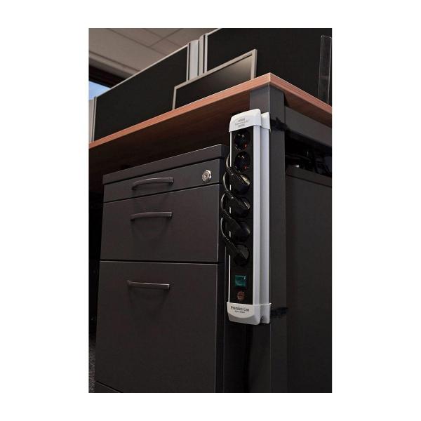 Разклонител за ток Brennenstuhl Premium-Line 1951540100 – 4 гнезда, 1.8 м, черен/сив
