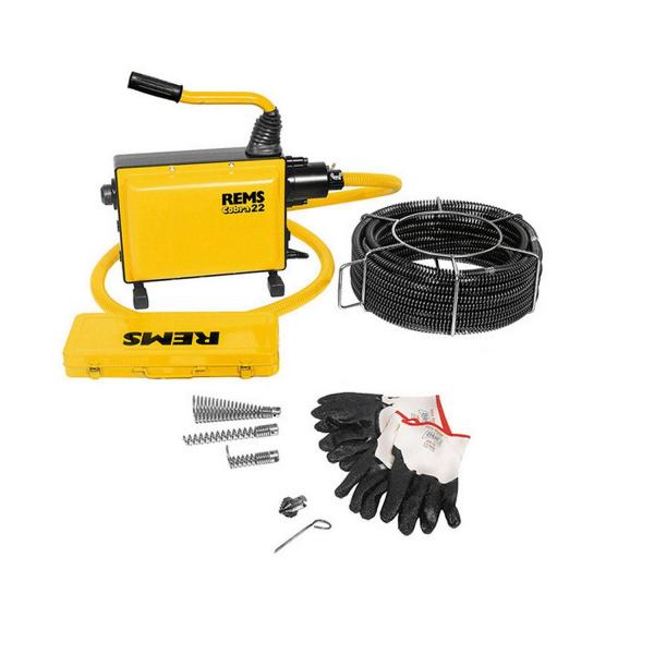 Машина за почистване на тръби и канали Rems Cobra 22 - ф 22 mm, 4.5 m, 740 rpm