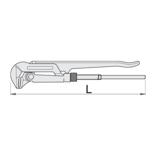 Водопроводен ключ Unior 480/6 - челюсти под 90 градуса, 540 mm, ф 80 mm, 2 inch 