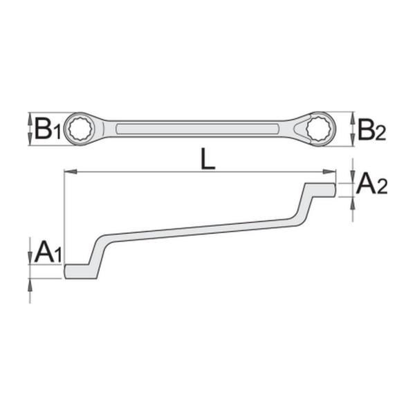 Ключ лула Unior 180/1 - 14x17 mm