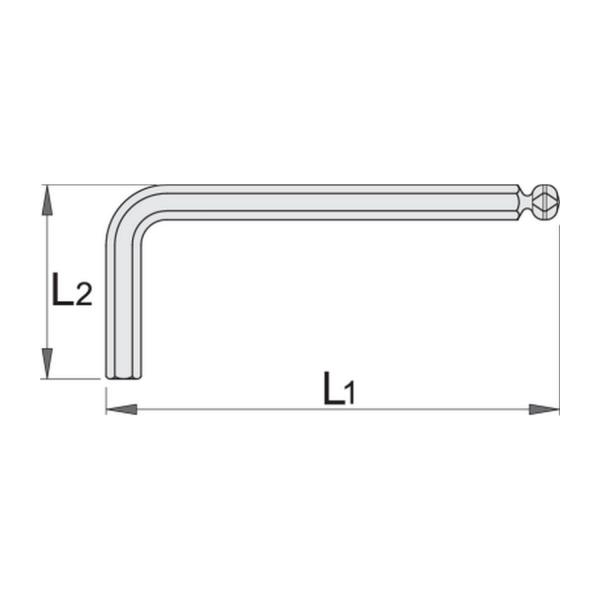 Ключ шестограм за работа под ъгъл Unior 220/3 S - 4 mm