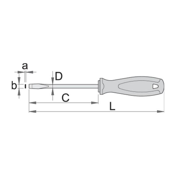 Плоска отвертка Unior 605 TBI - 5.5x125 mm