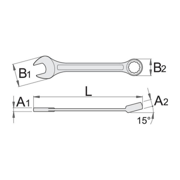 Удължен звездогаечен ключ Unior 120/1 - 17 mm