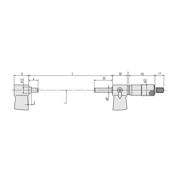 Микрометър Mitutoyo 550-575 mm, 0.01 mm