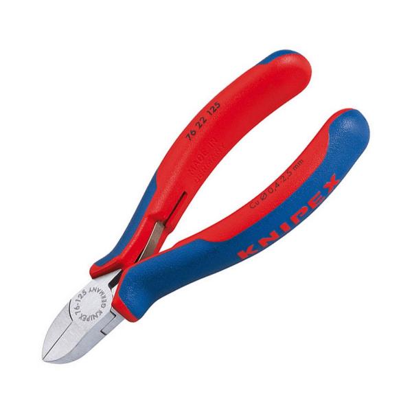 Клещи резачки за електроника с изолация Knipex 76 22 125 - 125 mm, ф 0.4-2.5 mm