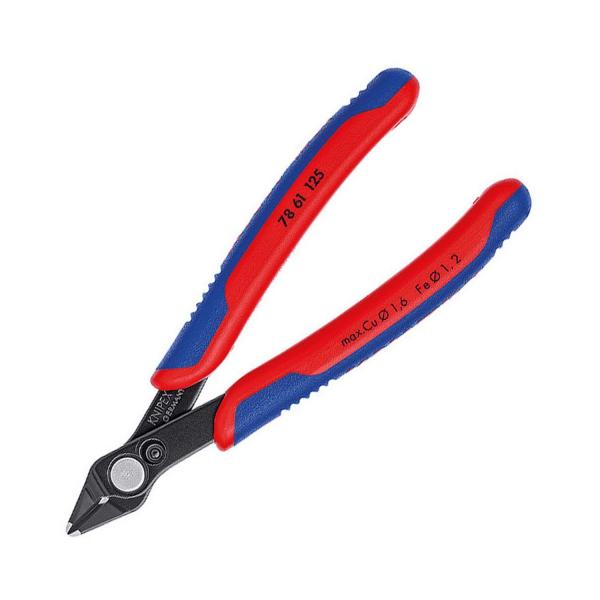 Клещи резачки за електроника с изолация Knipex Super Knips - 125 mm, ф 0.2-1.6 mm - 7861125