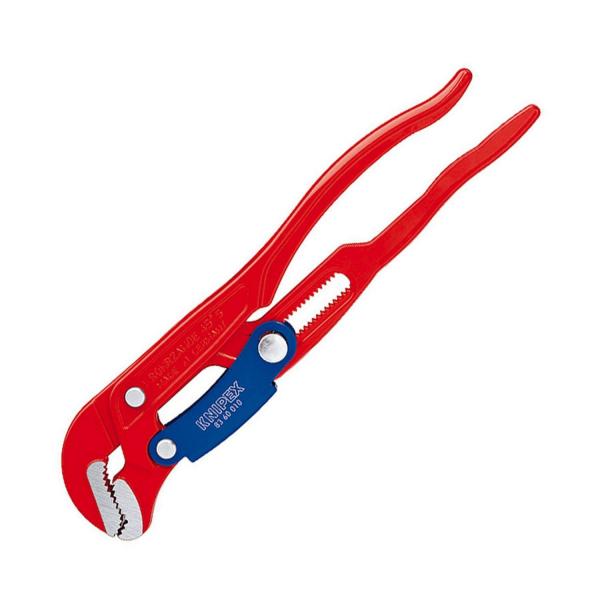 Водопроводен двураменен ключ с S-образна форма Knipex Pipe Wrenches S-Type, 83 60 010 - 330 mm, 45°, 1 inch
