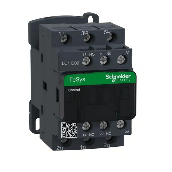 Контактор Schneider TeSys D, 3P, 3NO, 9A, 1NO+1NC, 220-230V AC