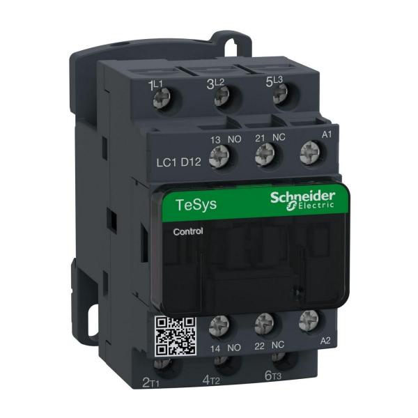 Контактор Schneider TeSys D, 3P, 3NO, 12A, 1NO+1NC, 220-230V AC