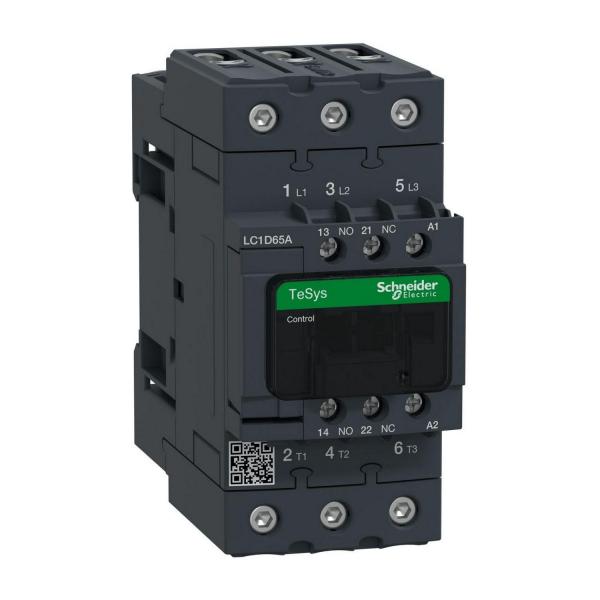 Контактор Schneider TeSys D, 3P, 3NO, 65A, 1NO+1NC, 220-230V AC