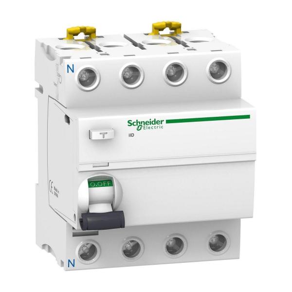 Дефектнотокова защита Schneider Acti9 iID, 4P, 30mA, AC, 10kA, 25A