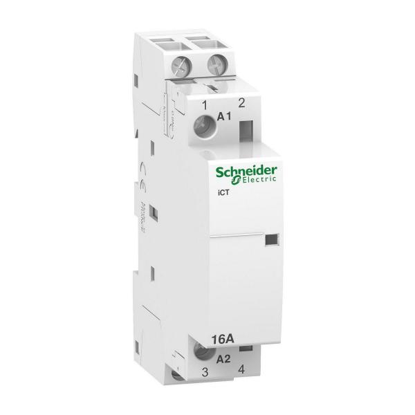 Инсталационен контактор Schneider Acti9 iCT, 16A, 2NO, 230-240V AC, 2P