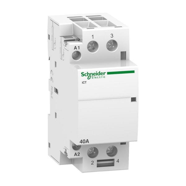 Инсталационен контактор Schneider Acti9 iCT, 40A, 2NO, 220-240V AC, 2P