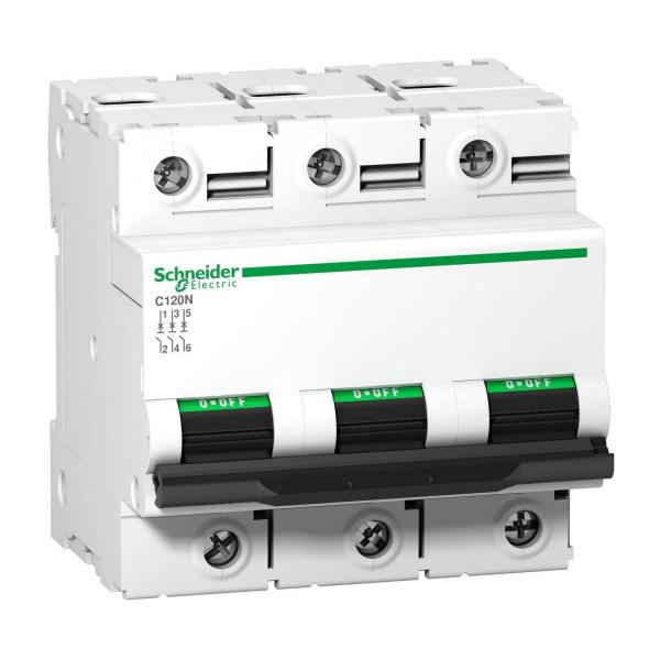 Автоматичен прекъсвач Schneider Acti9 C120N, C 10kA, 3P, 125A