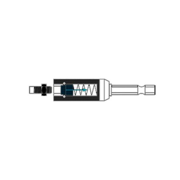 Накрайник вложка 6-стенна с магнит Wekador ASW - SW 6.4x50 mm, 1/4 inch
