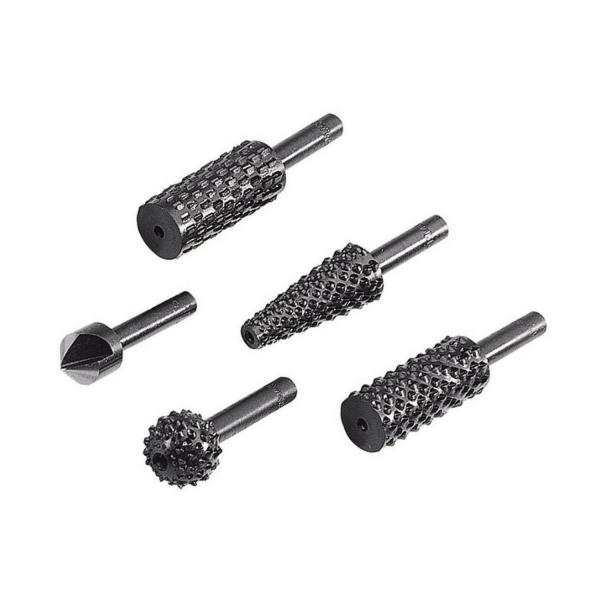 Шлайфгрифер за дърво комплект Wolfcraft - ф 5, 12, 14 mm, 5 бр. 