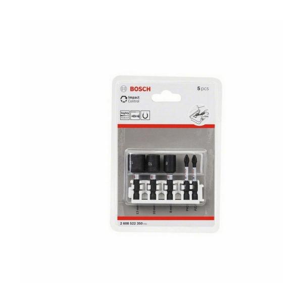 Комплект накрайници с глухи ключове Bosch Impact Control Multi Construction - PH/SW, 1/4 inch, 5 бр.