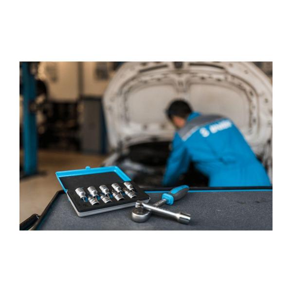 Комплект вложки в метална кутия Unior 192/12, 607064 - 1/2 inch, HX5-17 mm, 9 бр.