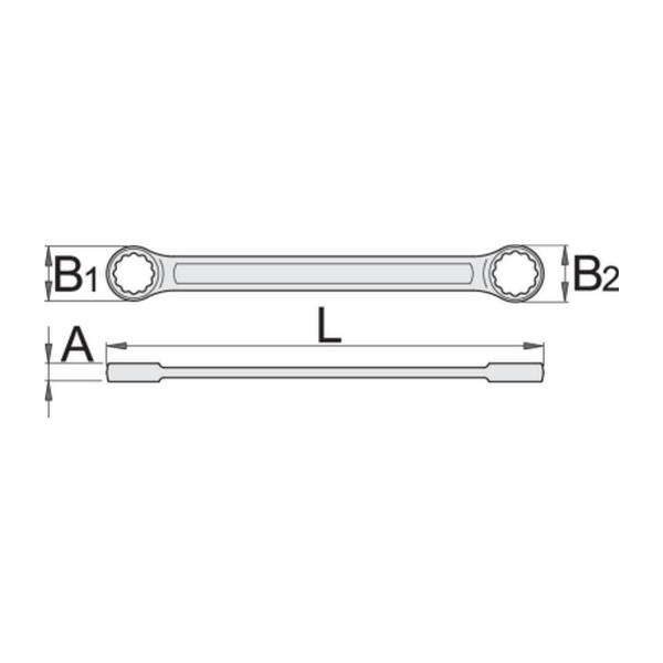 Прав ключ звезда Unior 182/2 A - 10х11 mm