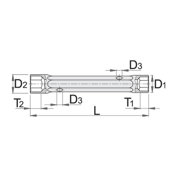 Кован глух ключ Unior 216/1 - 8х9 mm