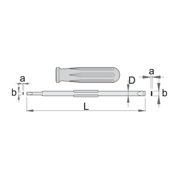 Двустранна отвертка Unior 636 - PH2-6x140 mm