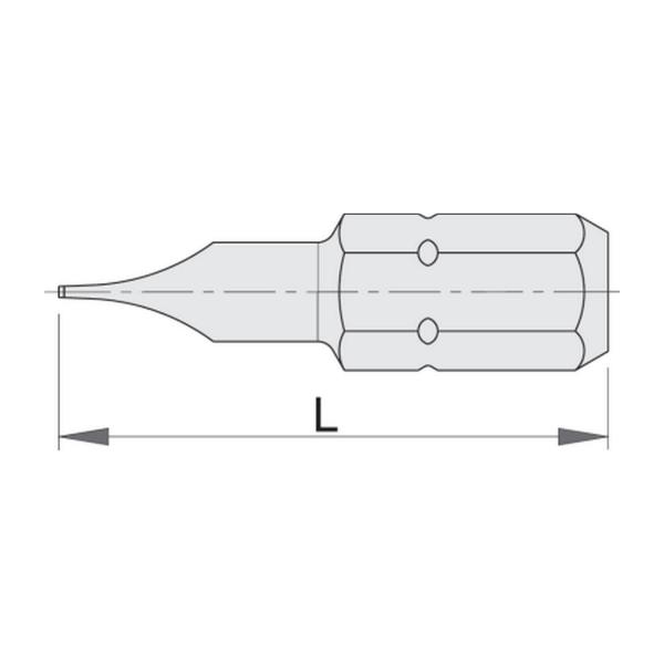 Плосък накрайник Unior 6460 C 6.3 - 0.6х3.5х25 mm, 3 бр.