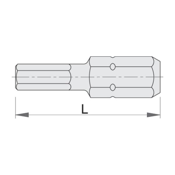 Накрайник шестограм Unior 6469 C 6.3 - HX 5, 3 бр.