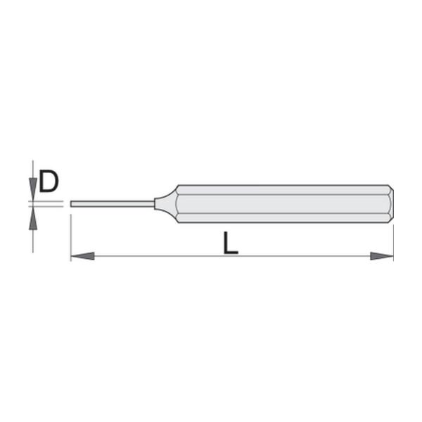 Цилиндричен пробой Unior 641/6 - ф 2 mm, 150 mm 