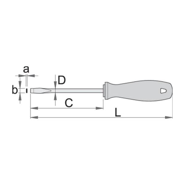 Плоска отвертка Unior 605NI - 4x100 mm