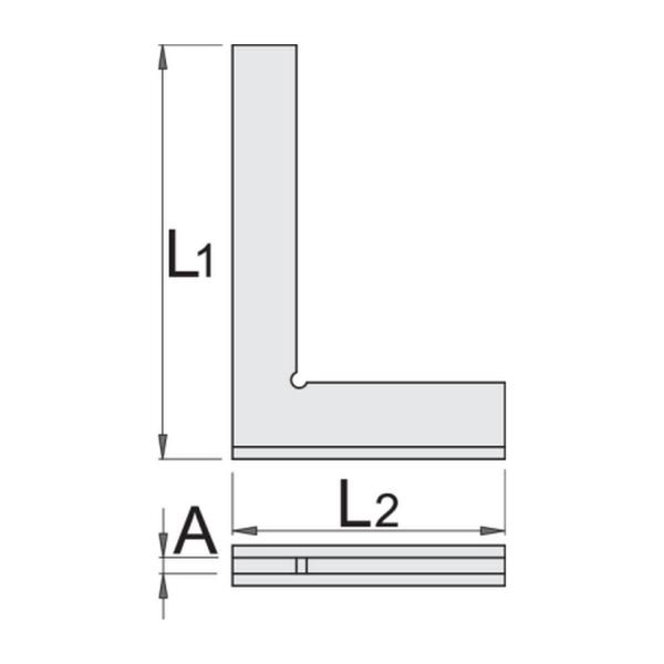 Зидарски прав ъгъл с пета Unior 1262/5 A - 300х175 mm