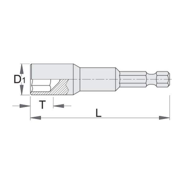 Накрайник с вложка Unior 188.10 A - 1/4 inch, 10х65 mm