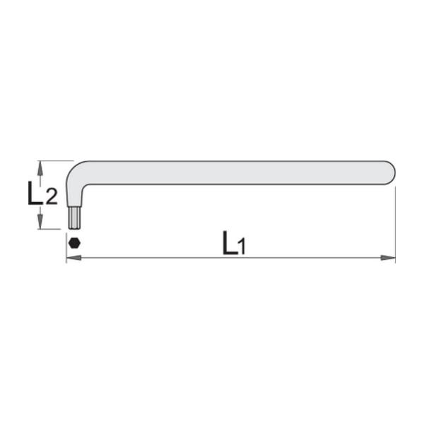 Ключ шестограм Unior 220/3 L VDE DP - 1000 V, 8 mm
