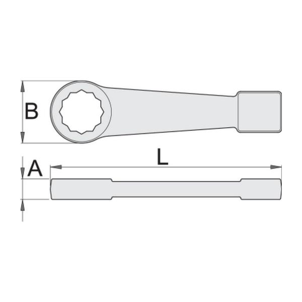 Ударен едностранен ключ звезда Unior 184/7 - 30 mm