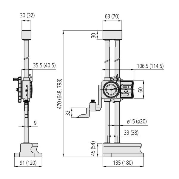 Двуколонен цифров високомер Mitutoyo 192-131, 0-450 mm, 0.01 mm 