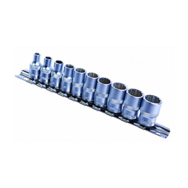 Комплект къси вложки 12-стенни Topmaster - 1/4 inch - 4, 5, 6, 7, 8, 9, 10, 11, 12, 13 mm - 10 броя